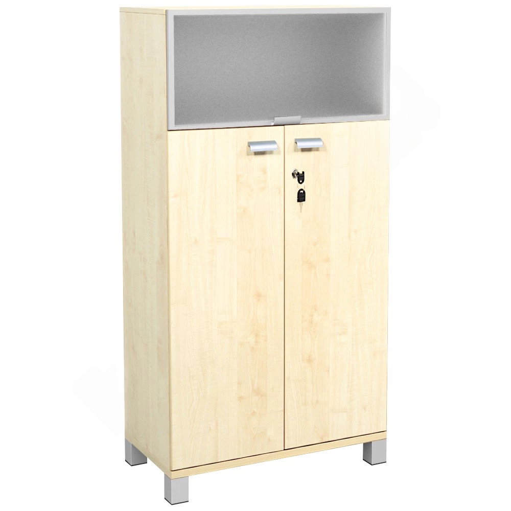 OPTO Schrank, Höhe: 155 cm, mit Vitrinenfach, abschließbar