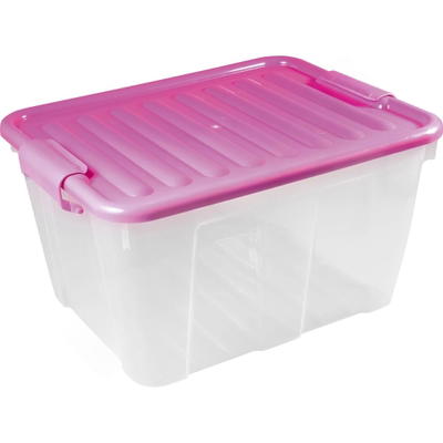 Plastikbehälter mit Klickverschluss-Deckel, Maxi, 30 l