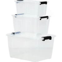 Plastikbehälter mit Klickverschluss-Deckel, Maxi, 30 l - plastikbehalter mit klickverschluss deckel maxi 30 l 075073 w4