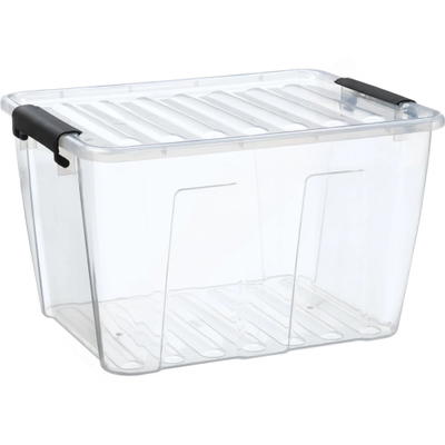 Plastikbehälter mit Klickverschluss-Deckel, Midi, 15 l
