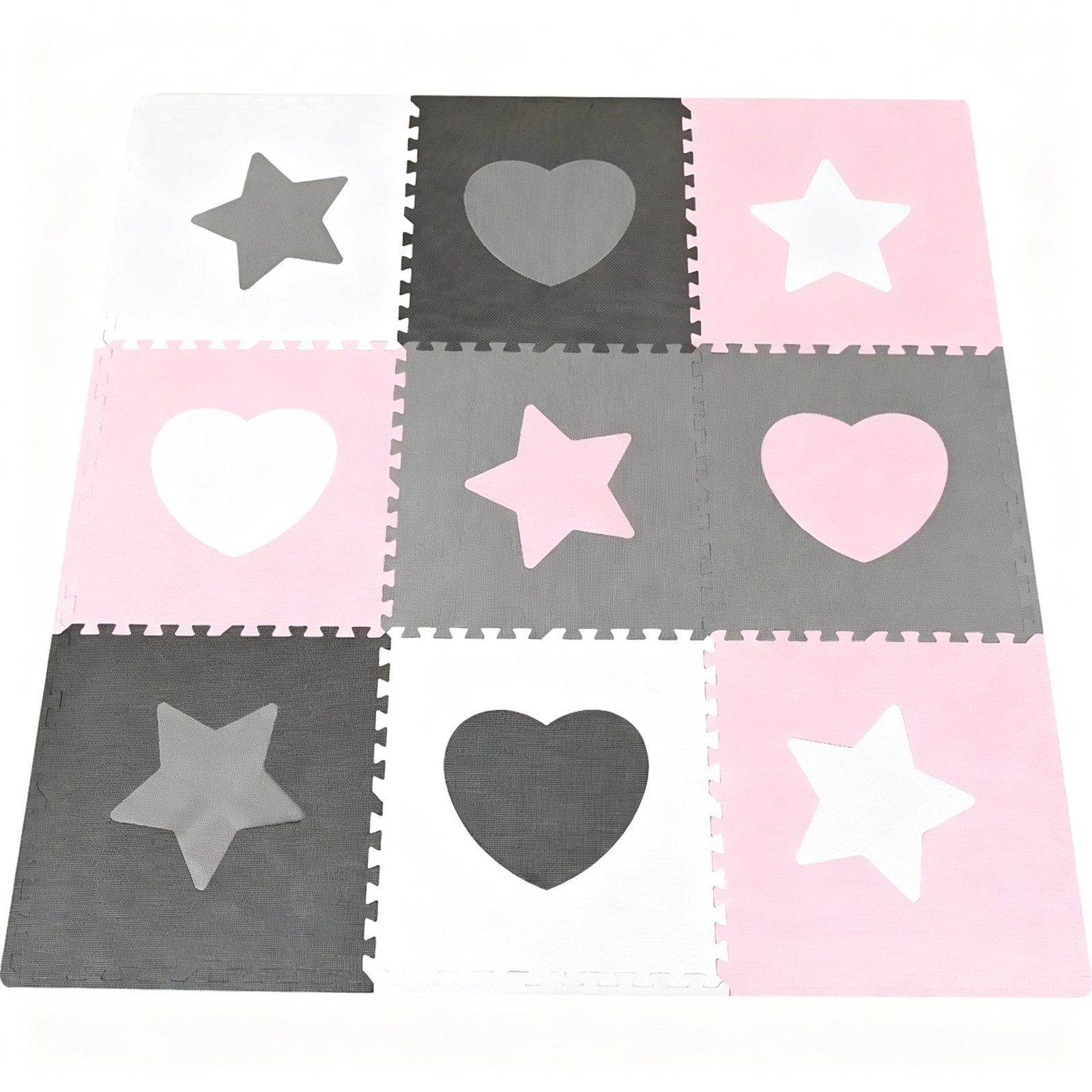 Puzzlematte - Sterne und Herzen