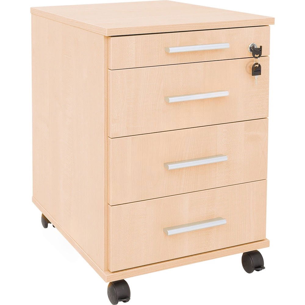 Rollcontainer mit 4 Schüben