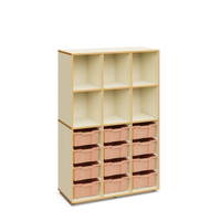 Regal „Alice“ mit 12 hohen Kunststoffboxen und 6 offenen Fächern - 04 ALICE BIG TRAY 154 122 PR 01 scaled