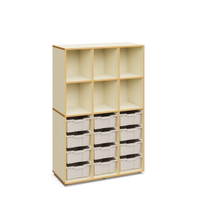 Regal „Alice“ mit 12 hohen Kunststoffboxen und 6 offenen Fächern - 04 ALICE BIG TRAY 154 126 PR 01 scaled