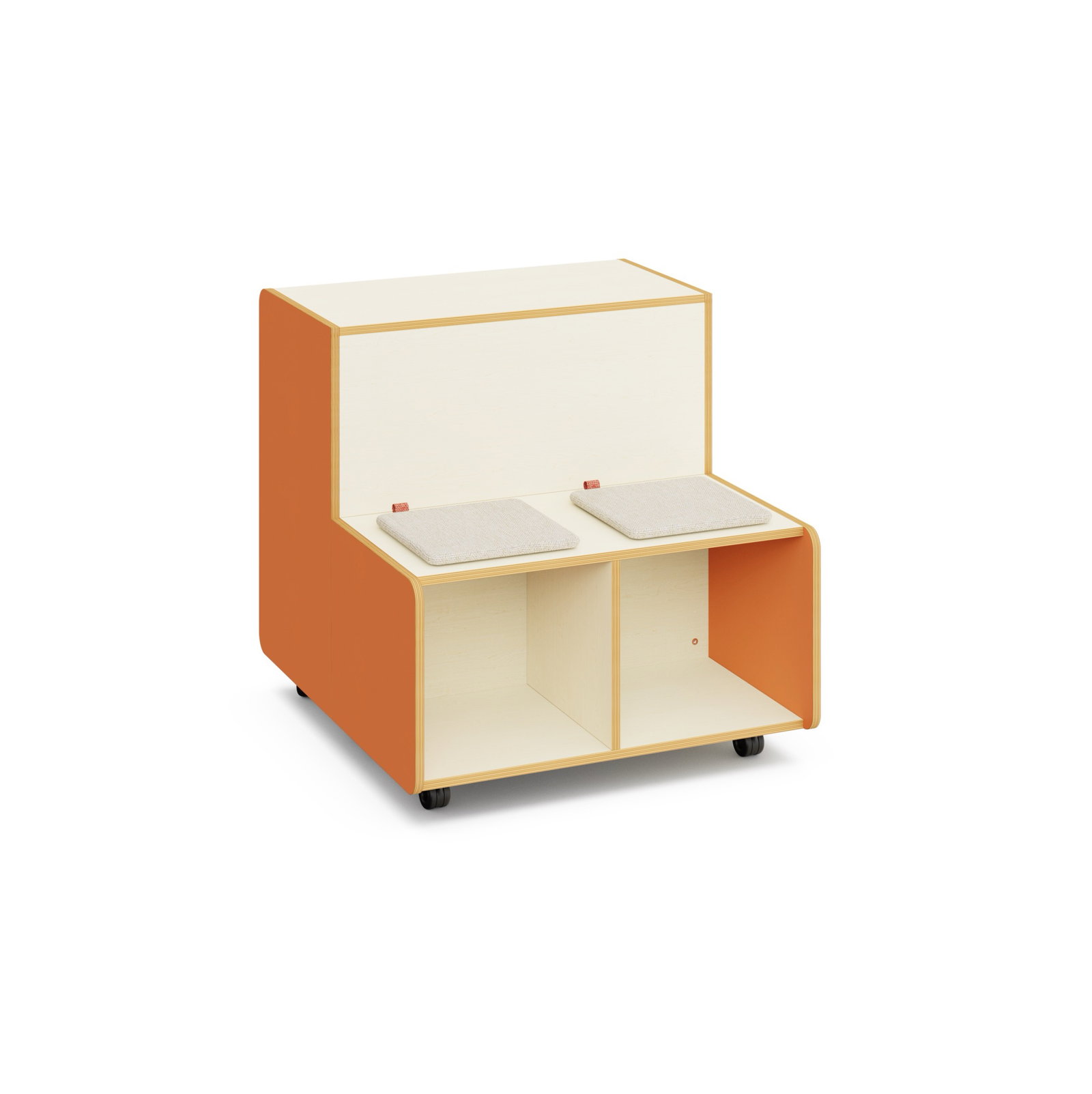 Holzpodest "Kido" mit Sitzplätzen und Stauraum