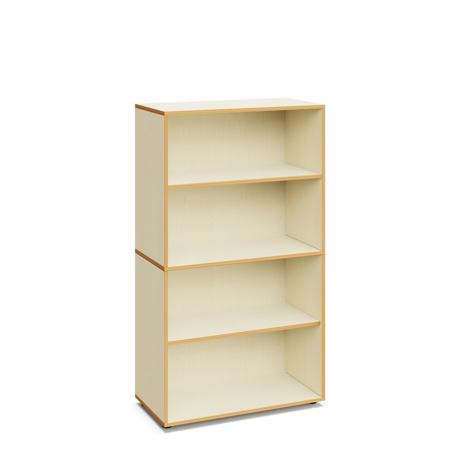 Regal "Mileva", mit 3 Einlegeböden, 4 offene Fächer