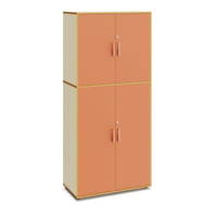 Schrank „Rosie“ mit 4 abschließbaren Türen, 3 Einlegeböden und 1 Fachboden - 04 ROSIE 154 TERRACOTA NOVA PR 01 scaled