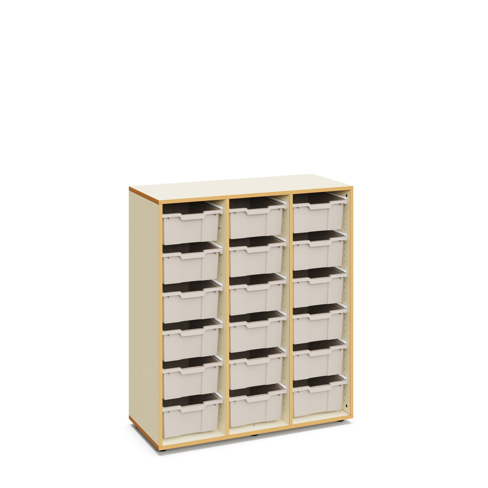 Regal "Sophie" mit 18 hohen Kunststoffboxen