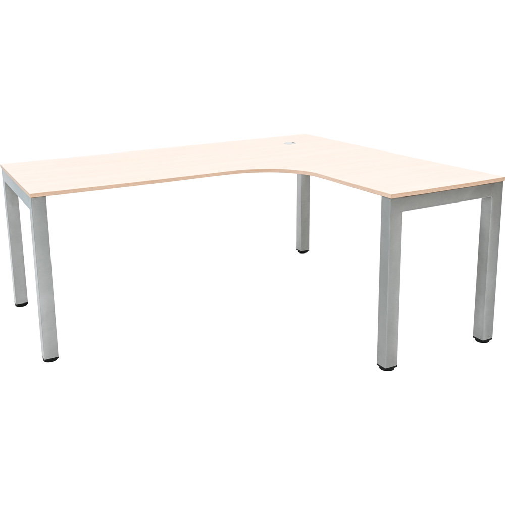 Grande L-Schreibtisch mit Metallbeinen