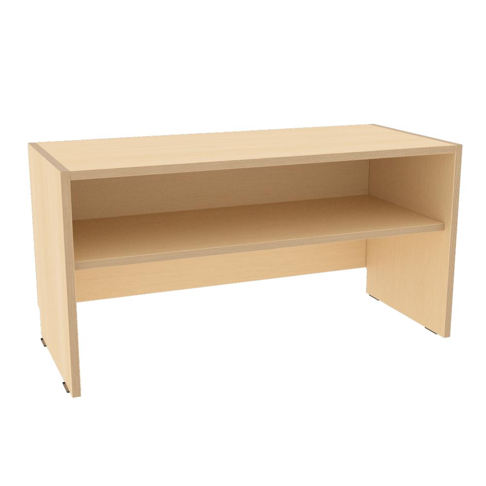 Echtholz Regal S für Rollcontainer, auf Sockel