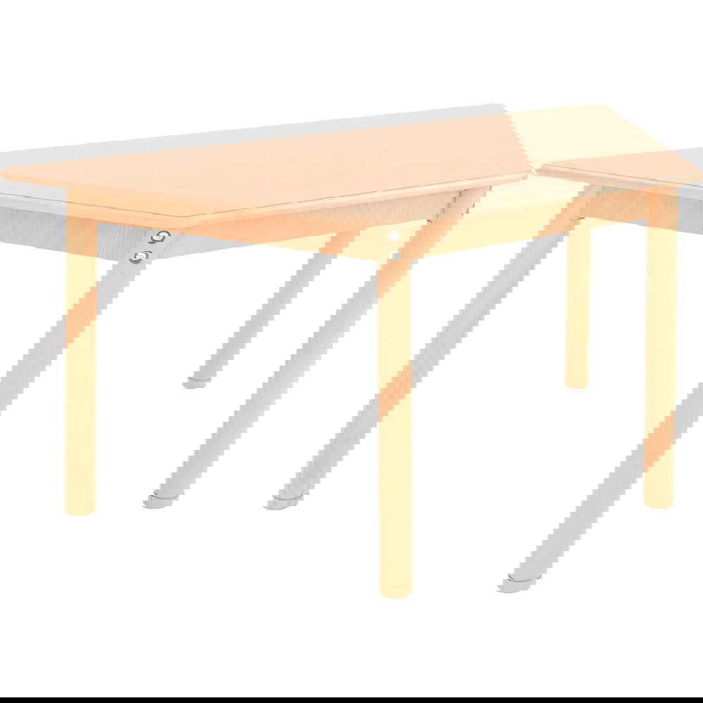 HPL-beschichtete Tischplatte, trapezförmig