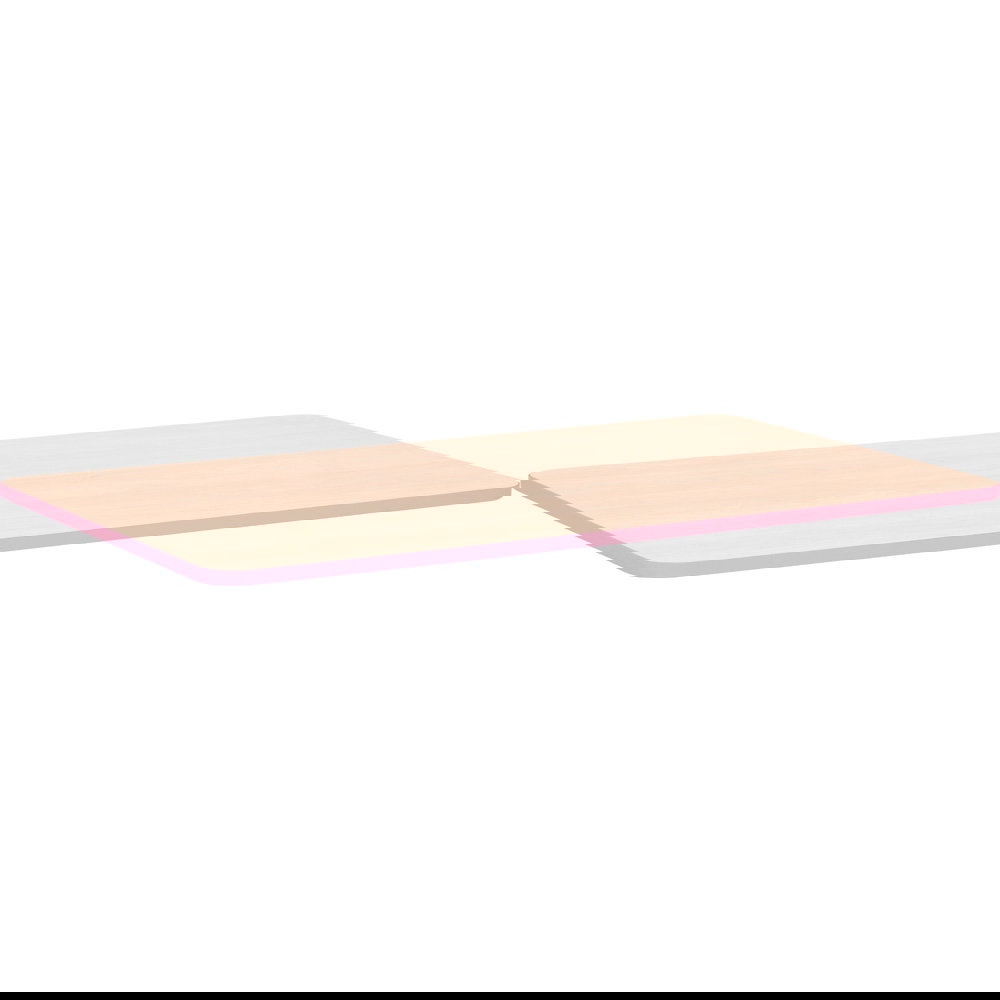 Tischplatte Quadro rechteckig, 120x65 cm