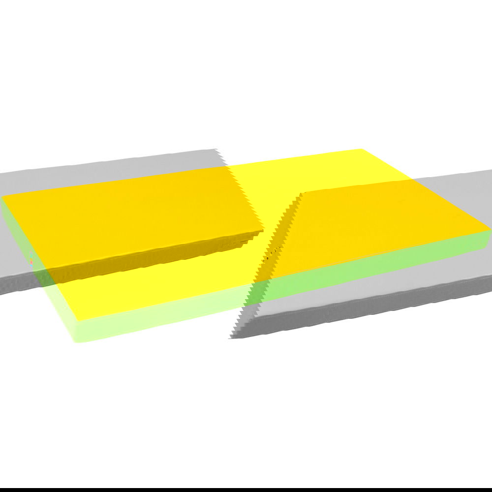 Liegepolster gelb/grün, Länge 120 cm