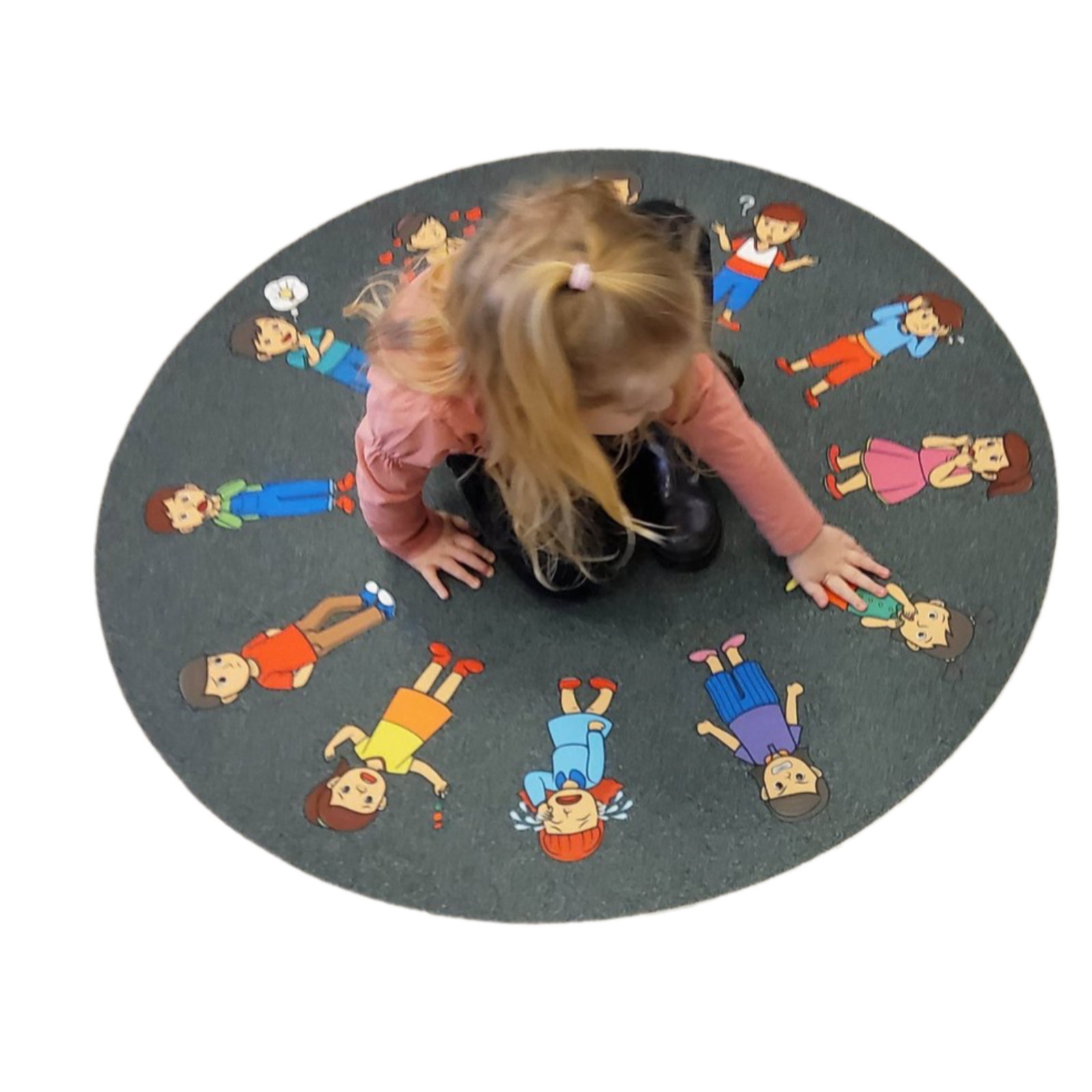 Runder Sitzkreisteppich "Emotionen"