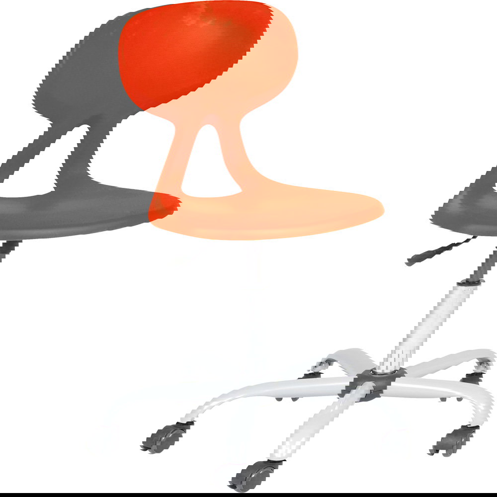 Drehstuhl Colores auf Rollen, höhenverstellbar, 43–56 cm