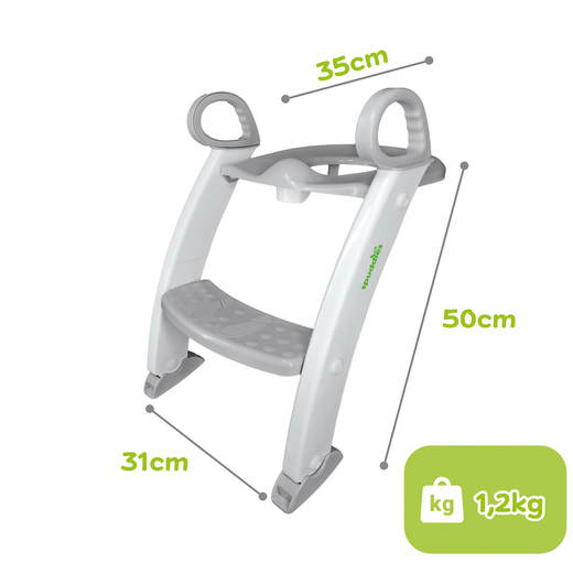Toilettenleiter ohne Logo - 6 Toilettenleiter mit Sitz, klappbar - Toilettenleiter ohne Logo – 6