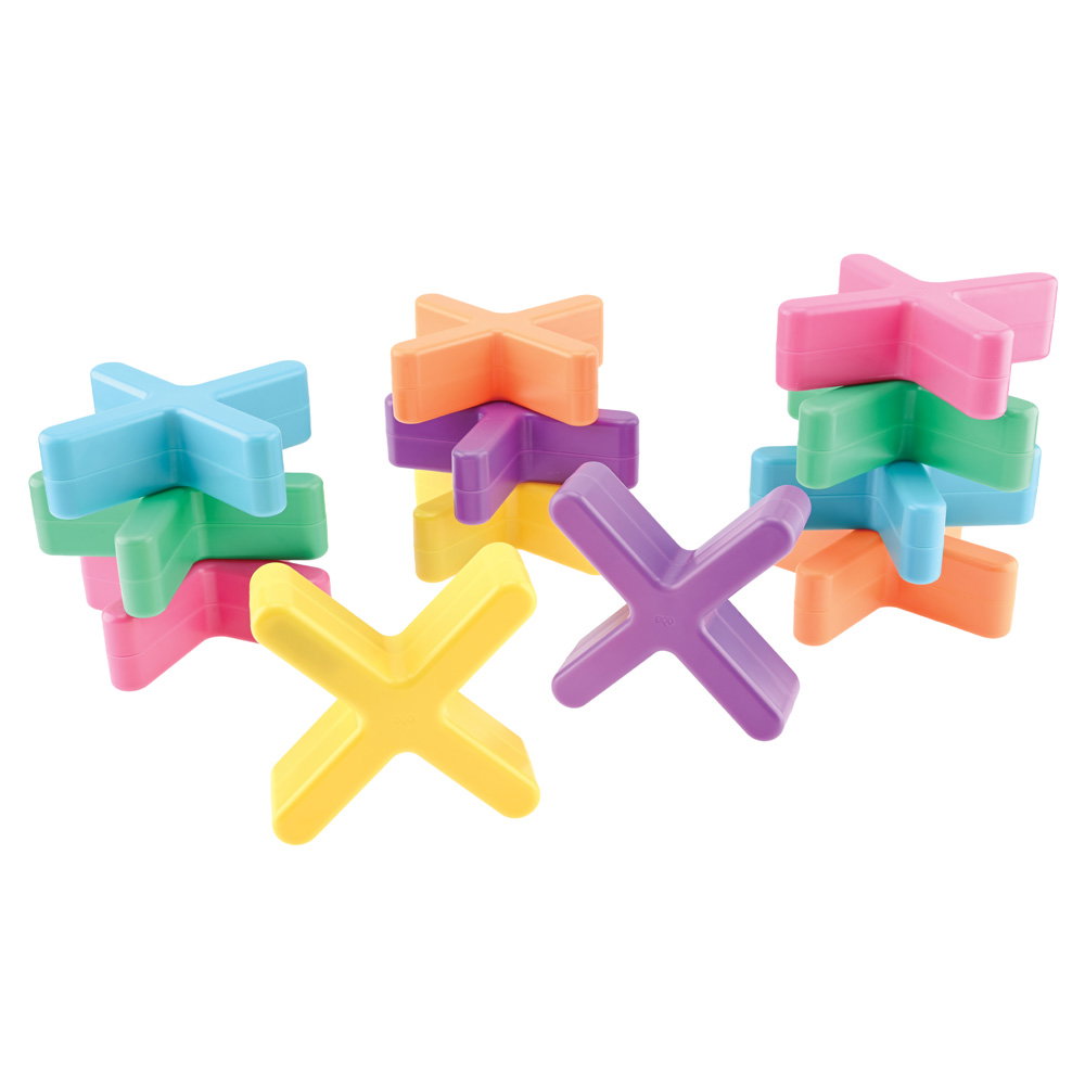 Leuchtende Kreuzformen, 12 Stück