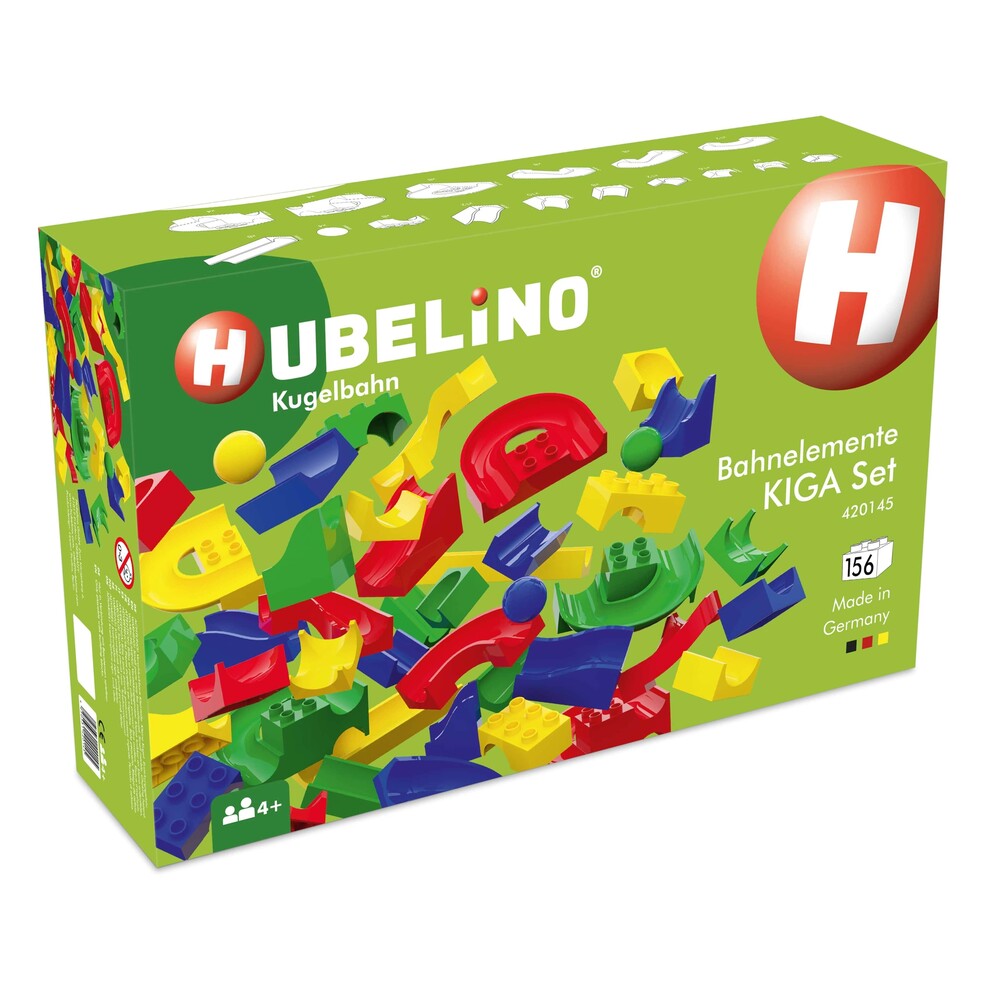 KIGA Kugelbahn Set Bahnelemente (156-teilig)