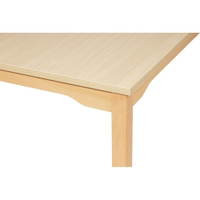 Tisch quadratisch 60x60 cm - mit melaminbeschichteter Platte - Fußteil aus Holz – Bild 5