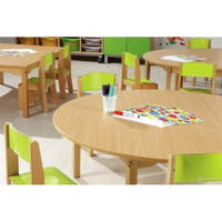 Tisch quadratisch 60×60 cm – mit melaminbeschichteter Platte – Fußteil aus Holz - 43015 121204 1 1000