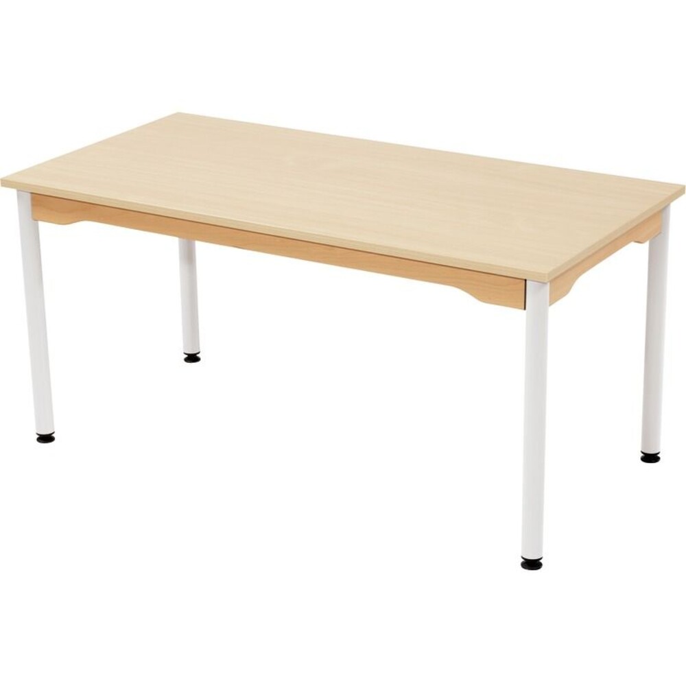 Tisch rechteckig 120x60 cm - melaminbeschichtete Tischplatte - Beine aus Metall