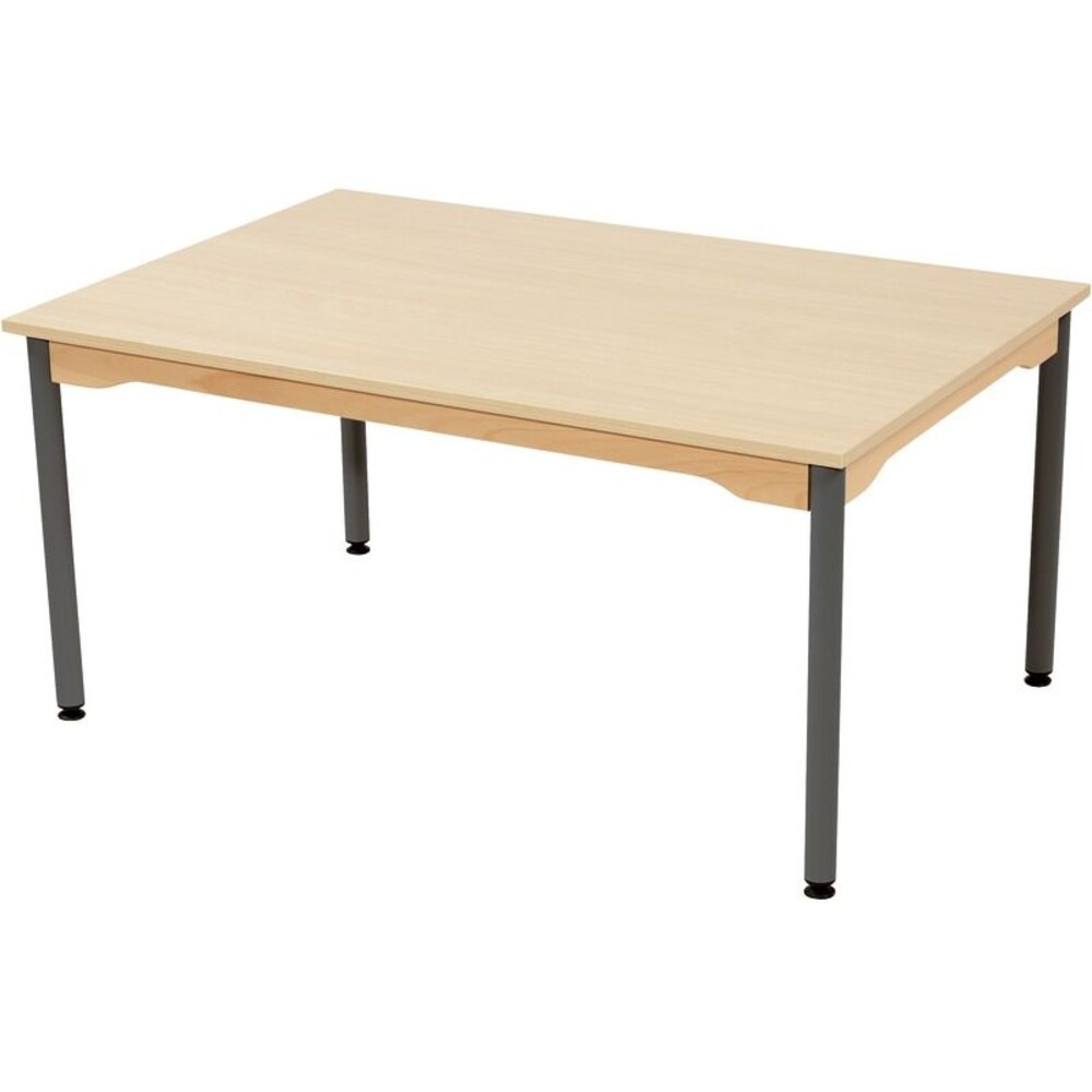 Tisch rechteckig 120x80 cm - melaminbeschichtete Tischplatte - Beine aus Metall