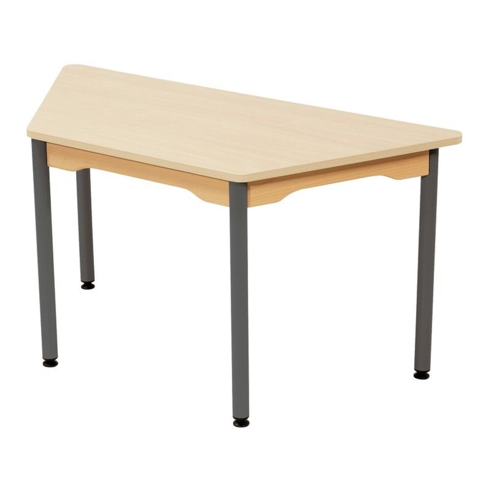 Tisch Trapezform 120x60 cm - melaminbeschichtete Tischplatte - Beine aus Metall