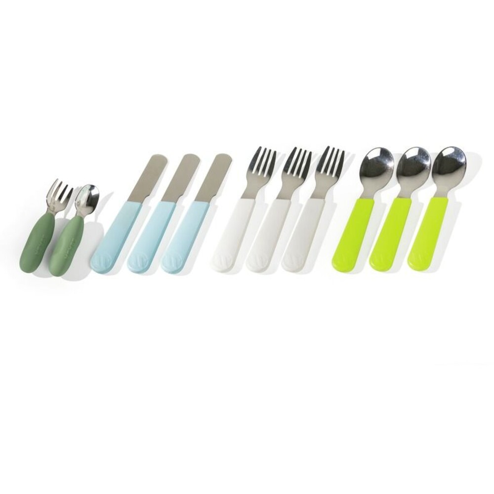 Edelstahlbesteck mit Griffen, 3-teilig