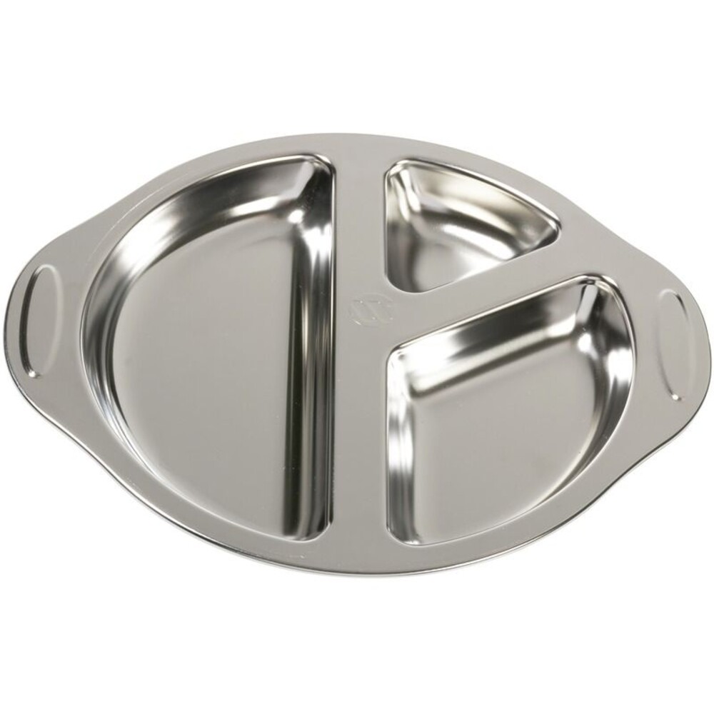 Edelstahl-Geschirr Teller mit 3 Fächern
