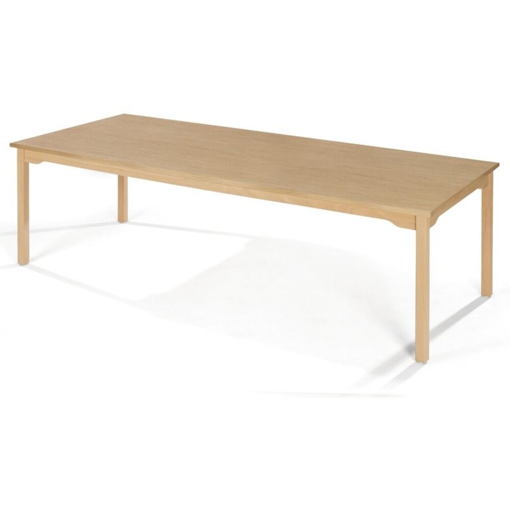 Tisch rechteckig 200x80 cm - mit geräuscharmer Platte - Beinen aus Holz