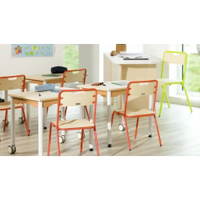 Stuhl Basic aus Holz und Metall mit Schutzkanten – Bild 16