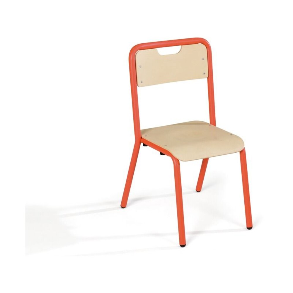 Stuhl Basic aus Holz und Metall mit Schutzkanten