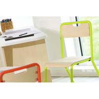 Stuhl Basic aus Holz und Metall mit Schutzkanten – Bild 10