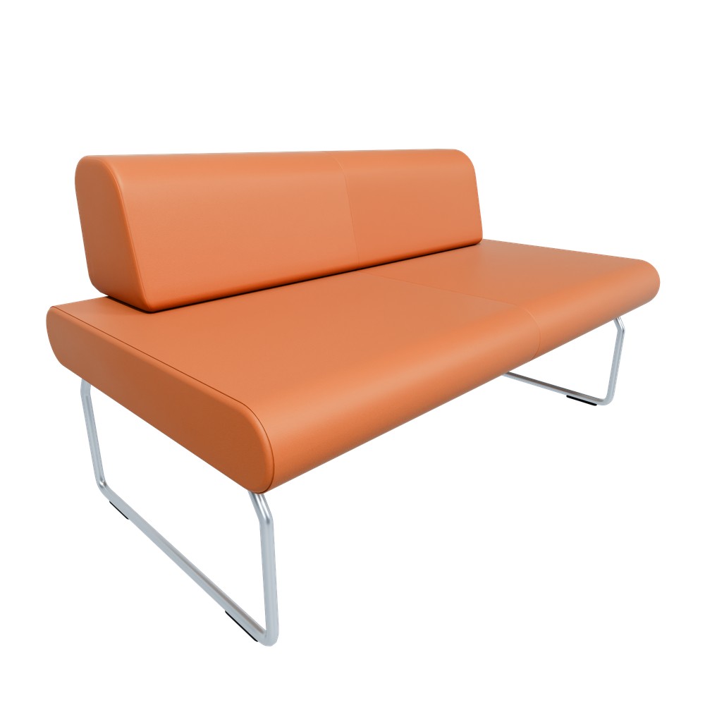 Modul Flow, Zweisitzer mit Lehne, Bezug Kunstleder Keimo