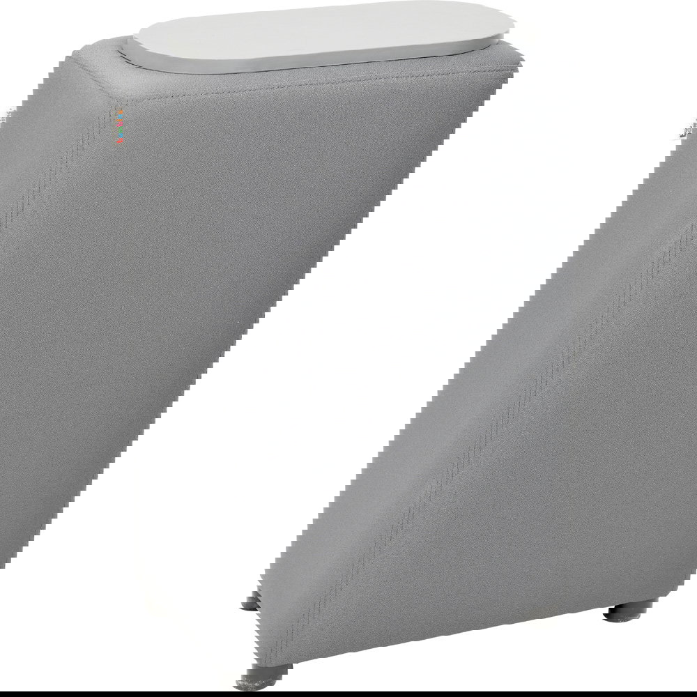 Lehne B 50, H 74, mit Tischplatte, graphit - Modul Blocks maxi