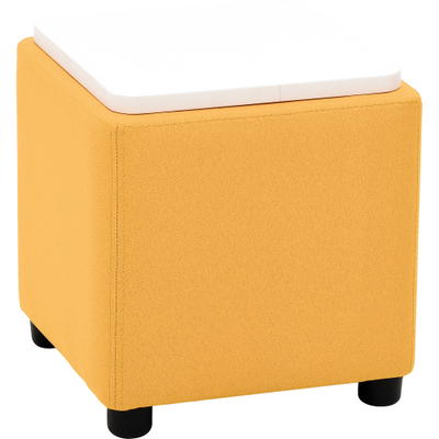Eckhocker mit Tischplatte, senf – Modul Blocks mini