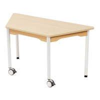 Tisch Trapezform 120x60 cm - melaminbeschichtete Tischplatte - Beine aus Metall – Bild 8