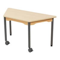 Tisch Trapezform 120x60 cm - melaminbeschichtete Tischplatte - Beine aus Metall – Bild 7