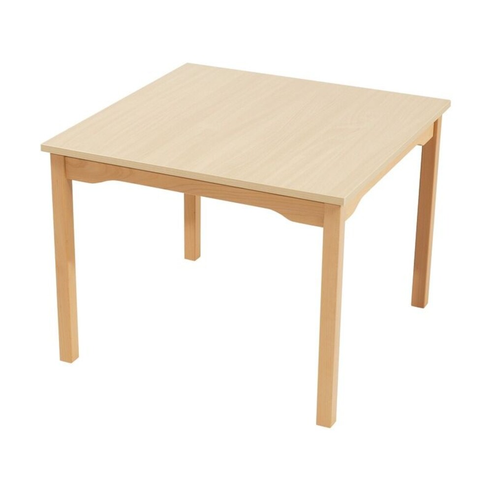 Tisch quadratisch 80x80 cm - mit melaminbeschichteter Platte - Beine aus Holz