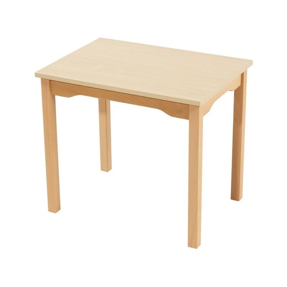 Tisch rechteckig 70x50 cm - mit melaminbeschichteter Platte - Beine aus Holz