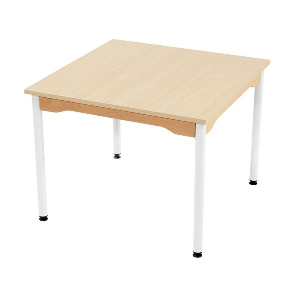 Tisch quadratisch 80x80 cm - melaminbeschichtete Tischplatte - Beine aus Metall