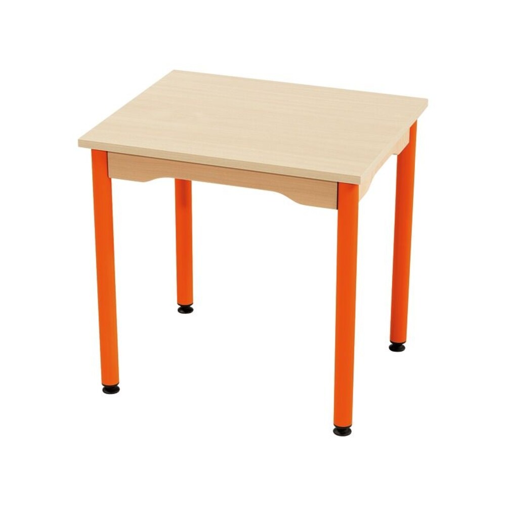 Tisch rechteckig 60x50 cm - melaminbeschichtete Tischplatte - Beine aus Metall