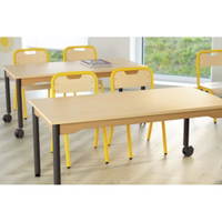 Tisch quadratisch 120×120 cm – melaminbeschichtete Tischplatte – Beine aus Metall - 88791 231107 1 1000