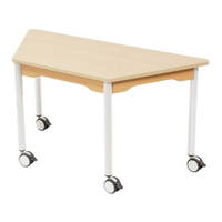 Tisch Trapezform 120x60 cm - melaminbeschichtete Tischplatte - Beine aus Metall – Bild 6