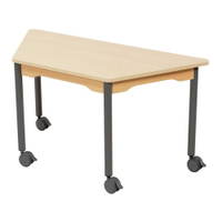 Tisch Trapezform 120x60 cm - melaminbeschichtete Tischplatte - Beine aus Metall – Bild 5