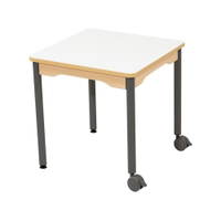 Tisch quadratisch 60x60 cm - mit abwischbarer Tischplatte - Beine aus Metall – Bild 10