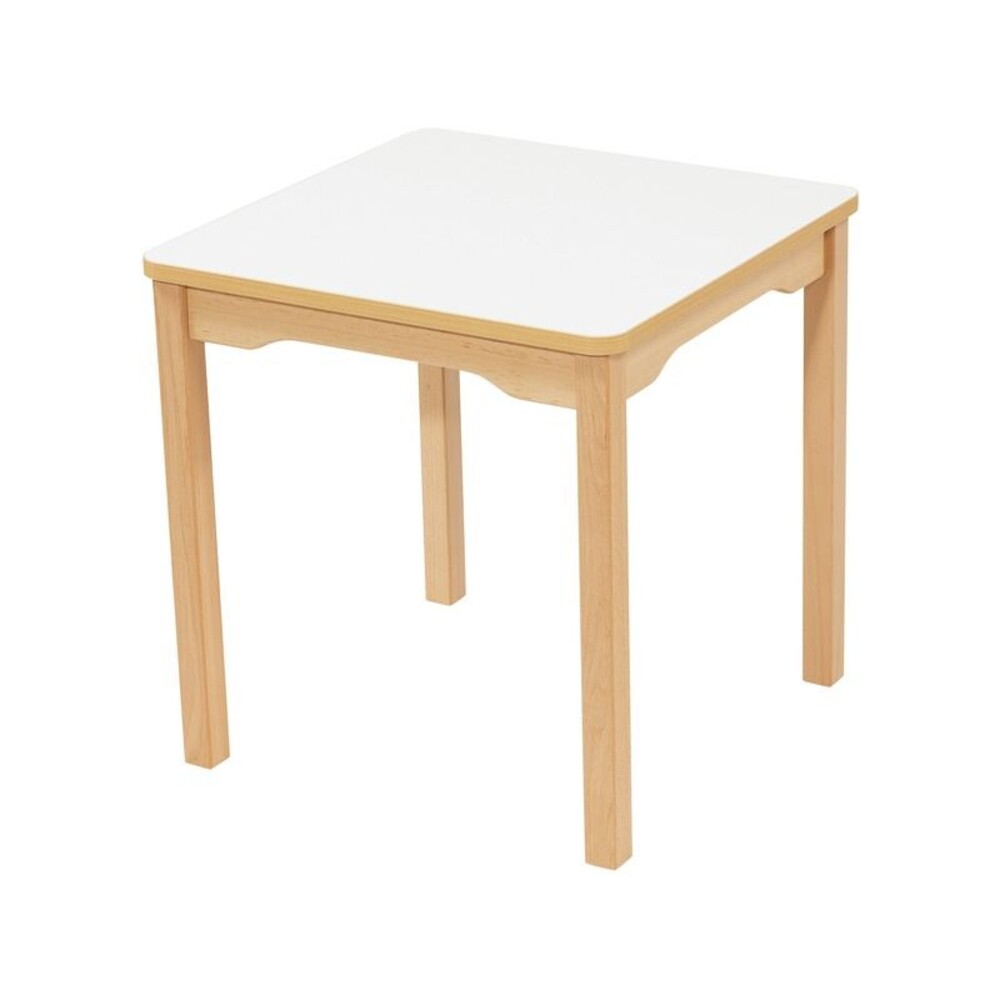Tisch quadratisch 60x60 cm - mit abwischbarer Tischplatte - Beine aus Holz