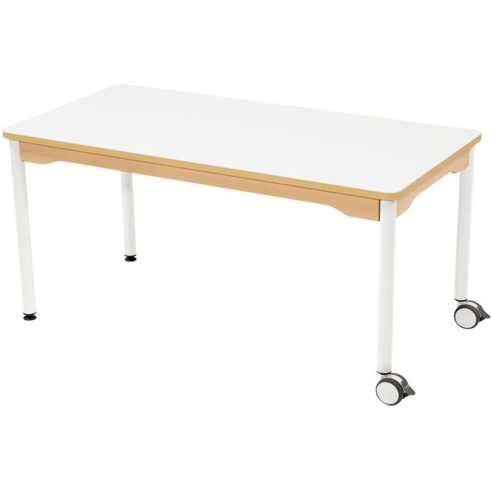 Tisch rechteckig 120x60 cm - mit abwischbarer Tischplatte - Beine aus Metall