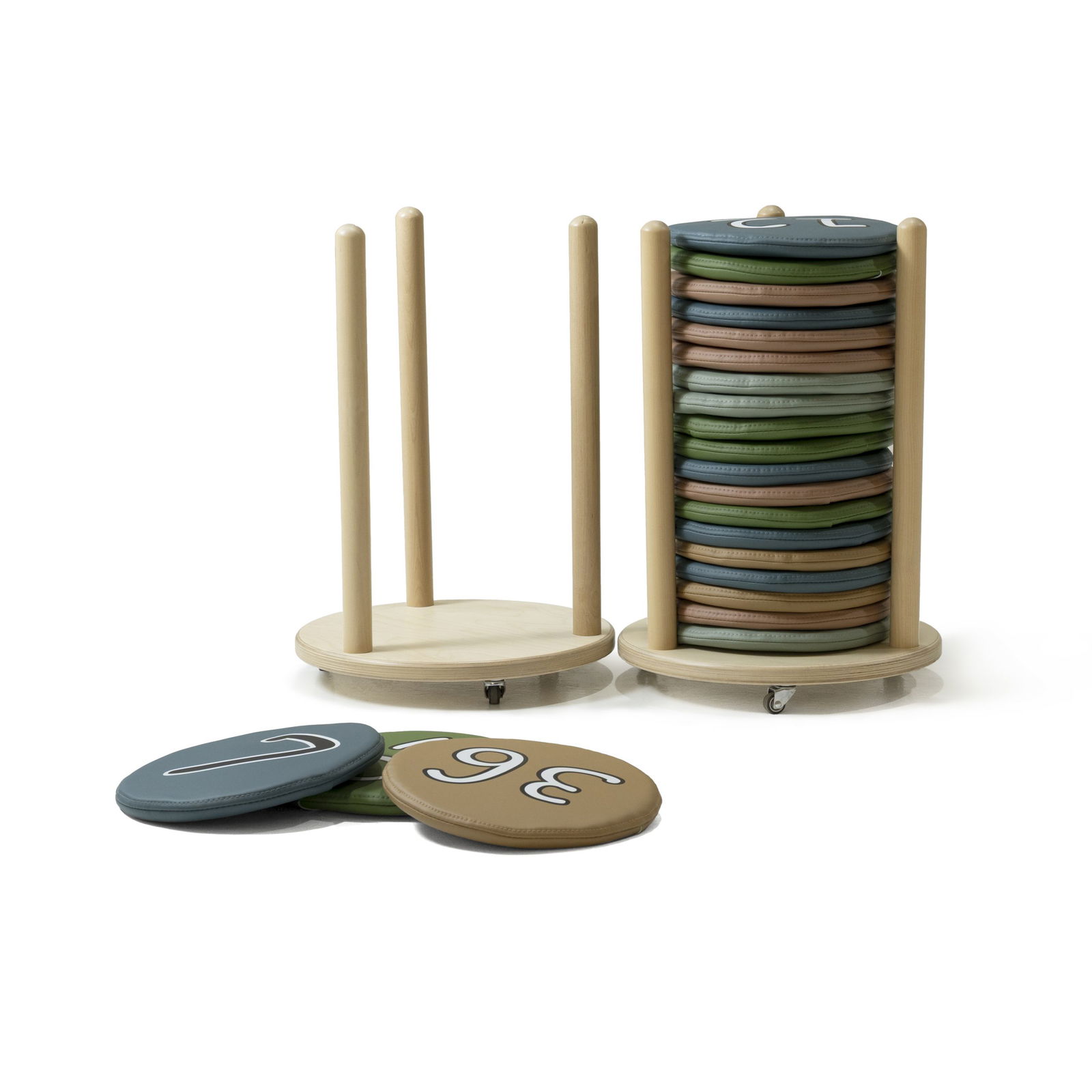 Kinder-Bodenkissen "Palm" mit 2 Aufbewahrungswagen und 40 Kissen