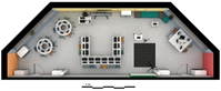 Regal „Irene“, 2 Einlegeböden, 3 Fächer - Planeta IT classroom layout min scaled